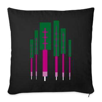 bettes - Housse de coussin décorative 45 x 45 cm - noir - Devant