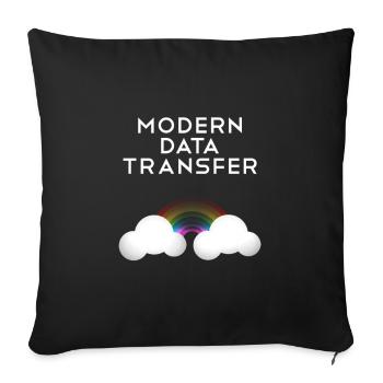 Modern Data Transfer Clouds Computer Scientist Gift - Sofa pillowcase 17,3'' x 17,3'' (45 x 45 cm) - black - Front