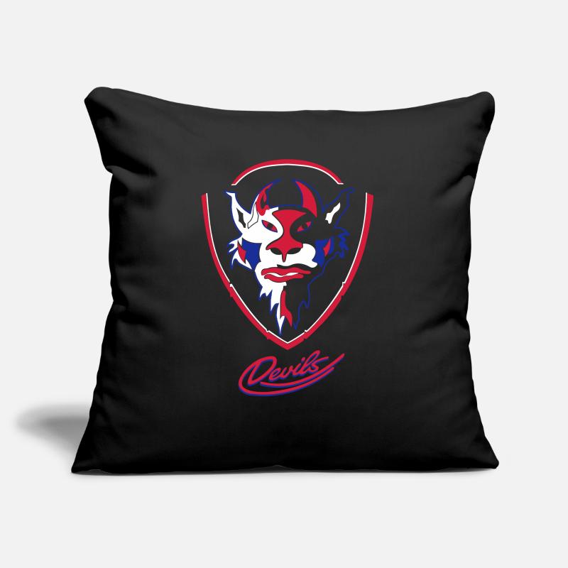 Sehnde Devils Logo mit Devils Script Sofakissenbezug 45 x 45 cm