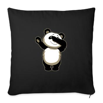 Panda Dab Funny - Sofa pillowcase 17,3'' x 17,3'' (45 x 45 cm) - black - Front