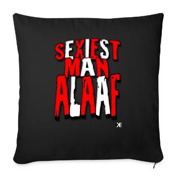 sexiest man alaaf carnaval costume Cologne fête - Housse de coussin décorative 45 x 45 cm - noir - Devant