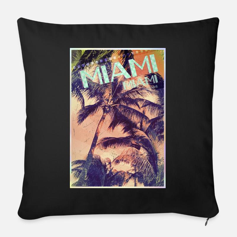 miami - Sofakissenbezug 45 x 45 cm - Schwarz