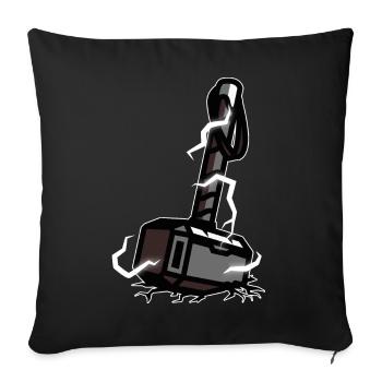 Thor's Hammer Viking Odin's son Thor Vikings - Sofa pillowcase 17,3'' x 17,3'' (45 x 45 cm) - black - Front