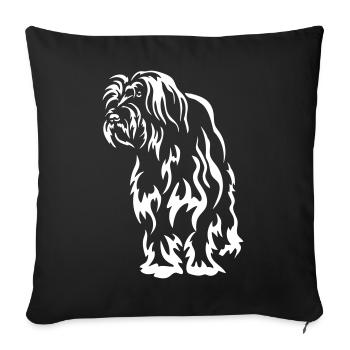 Gos d' Atura Catala "Black Edition" - Sofakissenbezug 45 x 45 cm - Schwarz - Vorne