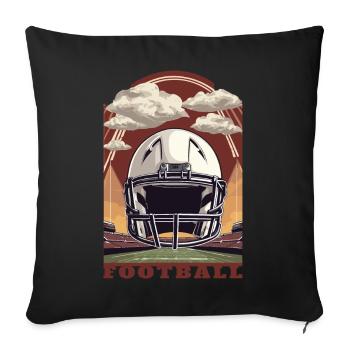 Football Helmet - Sofa pillowcase 17,3'' x 17,3'' (45 x 45 cm) - black - Front
