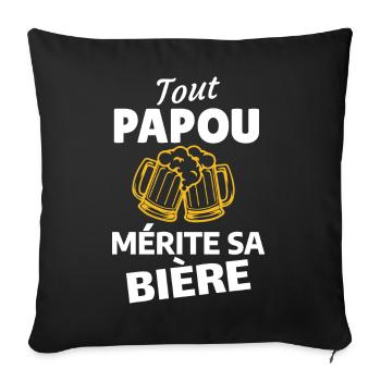 Beer and Party Humorous Quote - Sofa pillowcase 17,3'' x 17,3'' (45 x 45 cm) - black - Front