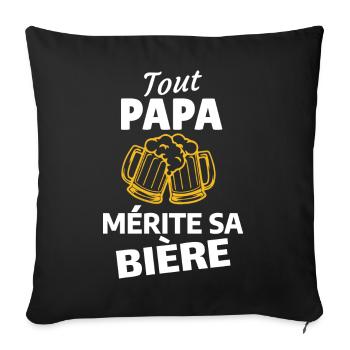 Every DAD deserves his beer - Sofa pillowcase 17,3'' x 17,3'' (45 x 45 cm) - black - Front