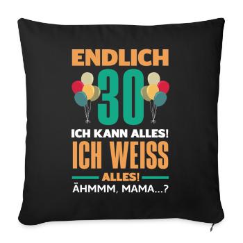 Funny 30th birthday gift - Sofa pillowcase 17,3'' x 17,3'' (45 x 45 cm) - black - Front
