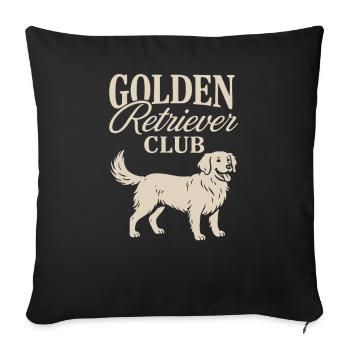 Golden Retriever Club - Housse de coussin décorative 45 x 45 cm - noir - Devant