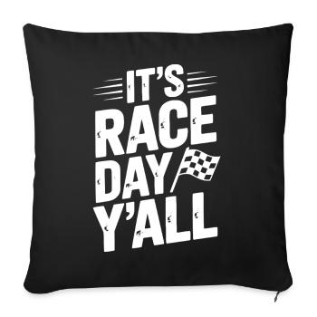 It’s Race Day Y’all - Sofa pillowcase 17,3'' x 17,3'' (45 x 45 cm) - black - Front