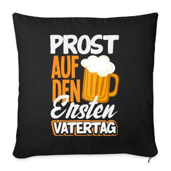 Funny Father's Day Gift Dad Beer - Sofa pillowcase 17,3'' x 17,3'' (45 x 45 cm) - black - Front