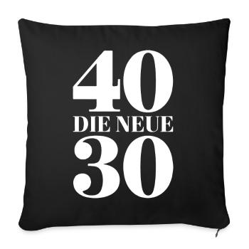 40 Le nouveau contraste des fautes de frappe 30 - Housse de coussin décorative 45 x 45 cm - noir - Devant