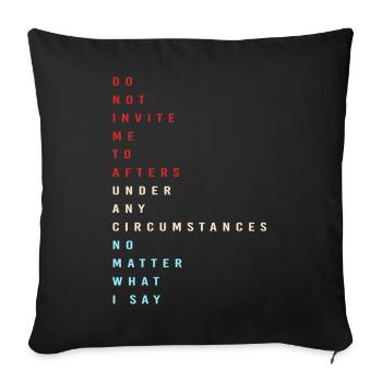 Techno House, Electro Festival, Hardstyle, EDM - Housse de coussin décorative 45 x 45 cm - noir - Devant