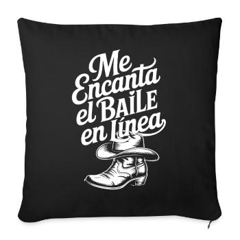 J’adore la danse en ligne - Housse de coussin décorative 45 x 45 cm - noir - Devant