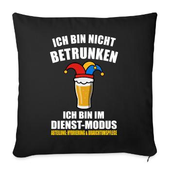 Je ne suis pas ivre - Carnaval - Housse de coussin décorative 45 x 45 cm - noir - Devant