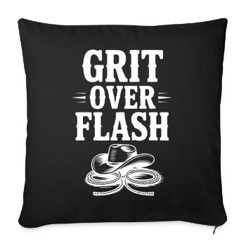 Grit Over Flash - Housse de coussin décorative 45 x 45 cm - noir - Devant