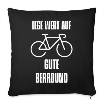 Attach importance to good cycling - for cycling fans - Sofa pillowcase 17,3'' x 17,3'' (45 x 45 cm) - black - Front