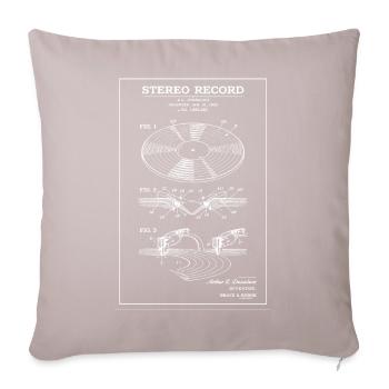 Vintage Vinyl Stereo Diagram - Sofa pillowcase 17,3'' x 17,3'' (45 x 45 cm) - light taupe - Front