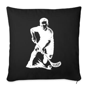 Floorball Love Look clair pour floorball - Housse de coussin décorative 45 x 45 cm - noir - Devant