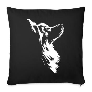 Silhouette du chien esquimau américain Hunde Hund Wilsigns - Housse de coussin décorative 45 x 45 cm - noir - Devant