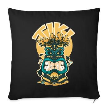 Aquatic Tiki Mask - Sofa pillowcase 17,3'' x 17,3'' (45 x 45 cm) - black - Front