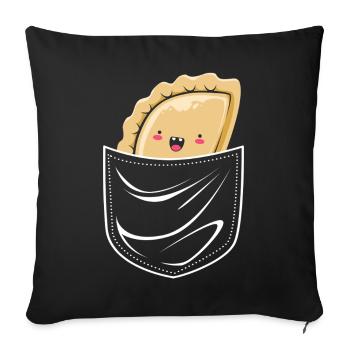 Pierogi Poland Polish - Sofa pillowcase 17,3'' x 17,3'' (45 x 45 cm) - black - Front