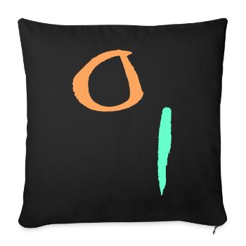 Abstraction minimale - Housse de coussin décorative 45 x 45 cm - noir - Devant