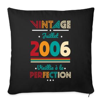 20 Years Anniversary - Vintage - July 2006 - Sofa pillowcase 17,3'' x 17,3'' (45 x 45 cm) - black - Front