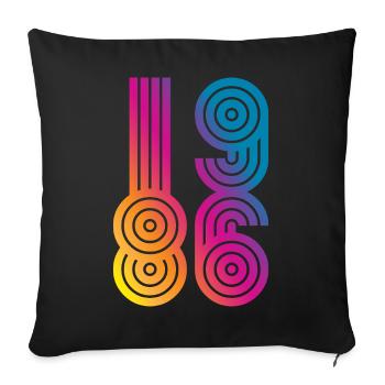 86 Eight Six 1986 - Sofa pillowcase 17,3'' x 17,3'' (45 x 45 cm) - black - Front