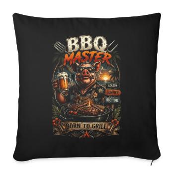 BBQ Master Porc Tropical Season Summer - Housse de coussin décorative 45 x 45 cm - noir - Devant