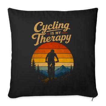 Funny Bike Lover Bicycling Outdoors Cycling - Sofa pillowcase 17,3'' x 17,3'' (45 x 45 cm) - black - Front
