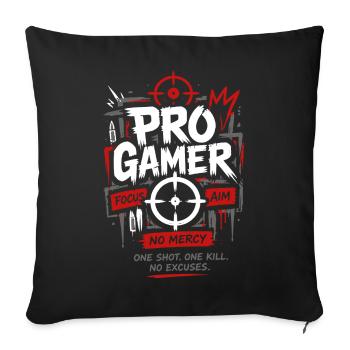 Gamer No Luck Street Style - Housse de coussin décorative 45 x 45 cm - noir - Devant