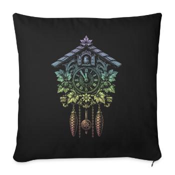 cuckoo clock - Sofa pillowcase 17,3'' x 17,3'' (45 x 45 cm) - black - Front