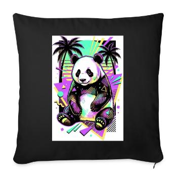 Panda - Sofakissenbezug 45 x 45 cm - Schwarz - Vorne
