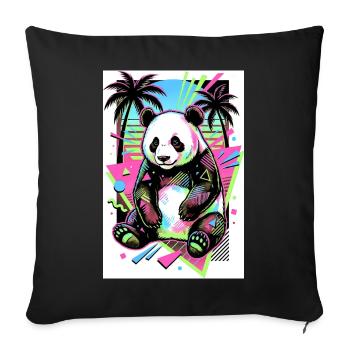 Panda - Sofakissenbezug 45 x 45 cm - Schwarz - Vorne