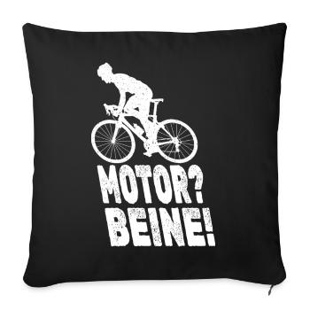 Des jambes au lieu du moteur - Housse de coussin décorative 45 x 45 cm - noir - Devant