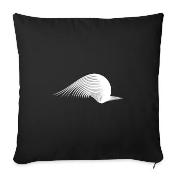 Gravitational field point in space-time mass - Sofa pillowcase 17,3'' x 17,3'' (45 x 45 cm) - black - Front