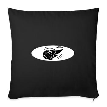 Basketball tee -gift basketball fan - Sofa pillowcase 17,3'' x 17,3'' (45 x 45 cm) - black - Front