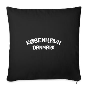 Copenhague pour toujours, Danemark - Housse de coussin décorative 45 x 45 cm - noir - Devant
