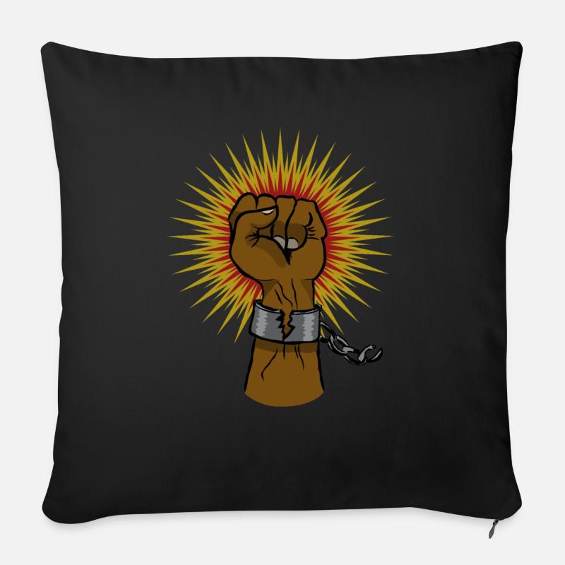Black Power Faust - Sofakissenbezug 45 x 45 cm - Schwarz