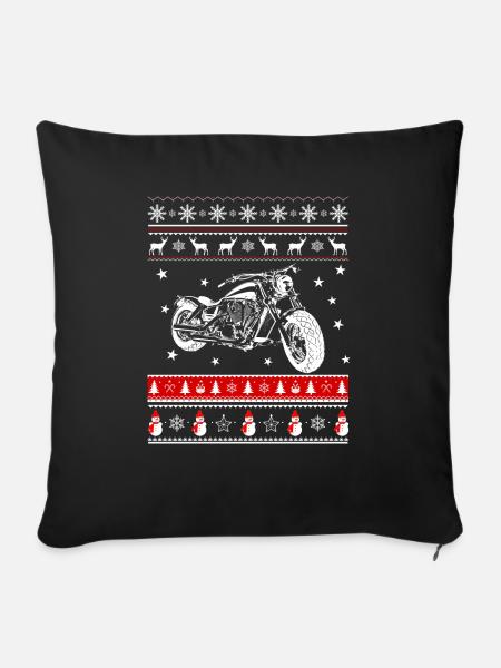 Chopper und Weihnachten - Sofakissenbezug 45 x 45 cm - Schwarz