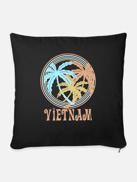 Vietnam - Sofakissenbezug 45 x 45 cm - Schwarz