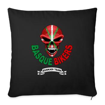 basque biker - Housse de coussin décorative 45 x 45 cm - noir - Devant