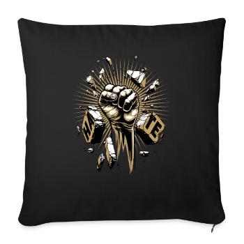 Combattre la haine - Housse de coussin décorative 45 x 45 cm - noir - Devant