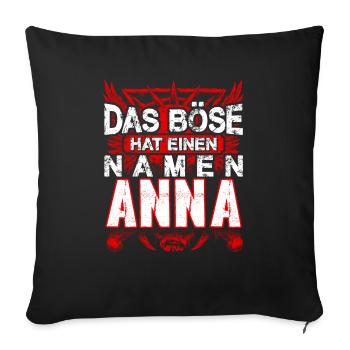 ANNA - Böse - Sofakissenbezug 45 x 45 cm - Schwarz - Vorne