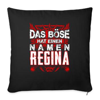 REGINA - böse - Sofakissenbezug 45 x 45 cm - Schwarz - Vorne