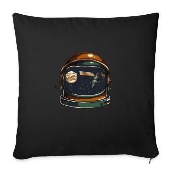 Atronauts helmet - Sofa pillowcase 17,3'' x 17,3'' (45 x 45 cm) - black - Front