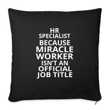 HR Spezialist Personaler Beruf T-Shirt - Sofa pillowcase 17,3'' x 17,3'' (45 x 45 cm) - black - Front