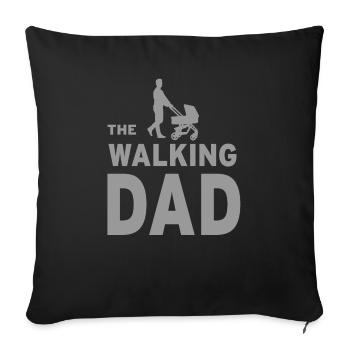 The walking dad - Sofa pillowcase 17,3'' x 17,3'' (45 x 45 cm) - black - Front