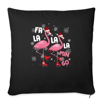 Fa La La La Min Go - Sofa pillowcase 17,3'' x 17,3'' (45 x 45 cm) - black - Front